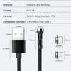 CC56 8 Pin + Type-C/USB-C + Micro USB Magnetic Interface Dust Plug Rotating Data Charging Cable, Cbale Length: 2m(Silver)