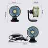 F210 Dual-Engine Car Air Outlet Base Dual-Purpose USB Fan(Silver)