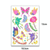 10 PCS Children Water Transfer Fresh Butterfly Bronzing Tattoo Stickers Cartoon Cute Metal Tattoo Stickers(WE-037)