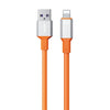 WK WDC-17 2.4A USB to 8 Pin Silicone Data Cable, Length: 1.2m(Orange)