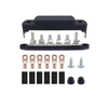 M8 Nylon Base RV Yacht Waterproof Dustproof Cover 6-post Bus Bar, Color: Black With Terminal Heat Shrink Tube