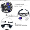 12 Constellation Black Braided Leather Glass Dome Punk Men Bracelet(Taurus)
