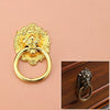 Classical Single Hole Lion Head Wardrobe Medicine Cabinet Handle(Gold)