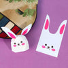 1bag Cartoon Rabbit Ears Gift Packaging Bags Candy Baking Snowflake Cookies Bags, Size: 10x17cm(Pink Black Mouth)