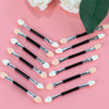 Dual-Head Sponge Portable Eyeshadow Stick Eye Makeup Tool, Specification: 50pcs/Box(Aluminum Stick)