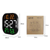 13-Inch LED Acrylic Electronic Clock Large-Screen Square Wall Clock With Timing Temperature Humidity(6632 White Orange)