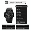 SKMEI 1778 Multifunction Dual Time Digital Display LED Luminous Men Sports Electronic Watch(Black White)