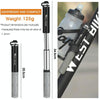 WEST BIKING Mountain Bike Portable High Pressure Rubber Grip Pump(120PSI Black)