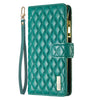 For Samsung Galaxy A56 5G Diamond Lattice Zipper Wallet Leather Flip Phone Case(Green)