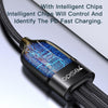Yesido CA89 3 in 1 USB-C / Type-C to 8 Pin + USB-C / Type-C + Micro USB Fast Charging Cable, Length: 1.2m