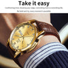 OLEVS 6896 Men Multifunctional Luminous Waterproof Quartz Watch(Gold)