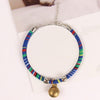 Handmade Cat Collar with Bell, Blue, Large (30+7cm) - Cats & Small Dogs