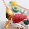 2pcs /Pack Christmas Dessert Fork And Spoon Set Portable Cute Cartoon Tableware, Style: Christmas Hat Silver