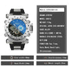 STRYVE S8015 Men Dual Movement Sports Quartz Large Dial Waterproof Watch(Silver)