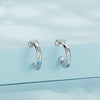 SCE1532 Sterling Silver S925 Platinum-plated Colorful Zirconium Earrings