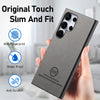For Samsung Galaxy S24 Ultra 5G Twill Fabric Leather Skin Back Phone Case(Gray)