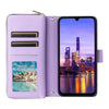 For Samsung Galaxy A16 Nine-card Slots Zipper Wallet Bag Leather Phone Case(Purple)