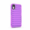 For iPhone XR High Transparency TPU Hybrid PC Airbag Phone Case(Transparent Purple)