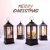 Gold Elk Pattern Christmas Simulation Flame LED Lamp Desktop Decoration