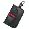 RFID Blocking Car Key Case (Black) - Carbon Fibre & Leather