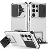 For Samsung Galaxy S25 Ultra 5G Stereoscopic Holder Sliding Camshield Phone Case(White)