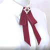 Unisex Pearl Bow-knot Cloth Bow Tie Brooch Clothing Accessories, Style:Pin Buckle Version(Army Green)