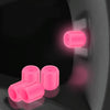 5packs Luminous Car Motorcycle Tire Valves, Color: Pink(4pcs /Set)