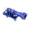 Aluminum Alloy Tripod Head Helmet Fixed Adapter Mount for GoPro Hero11 Black / HERO10 Black /9 Black /8 Black /7 /6 /5 /5 Session /4 Session /4 /3+ /3 /2 /1, DJI Osmo Action and Other Action Cameras(Blue)