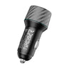 BOROFONE BZ21A Brilliant QC3.0 Dual USB Ports Fast Charging Car Charger(Black)