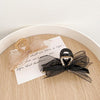 French Style Hairpin Gripper Mesh Lace Bowknot Rhinestone Hairpin(Champagne)
