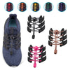 1pairs Spring Buckle Lazy Elastic Shoelaces For Adults And Children 110cm(NO.14 Rose Red+White Dot)