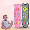 Simulated Music TV Remote Control Early Educational Toys Electric Learning Machine Baby Toy(Pink)