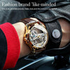 OLEVS 6661 Men Fashion Luminous Waterproof Mechanical Watch(White + Gold)
