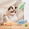 Silicone Catnip Fish Toy, Beige - Treat Dispensing