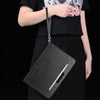 For Samsung Galaxy Tab A9+ Multifunctional Wristband Leather Tablet Case(Black)