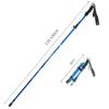 TANERDD TR-D0001 Trekking Poles Aluminum Alloy Folding Outdoor Handrails Trekking Walking Sticks(Long Model (Blue))