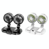 5V USB Port Car Dual-head Fan Circulation Fan(White)