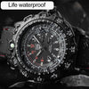 addies MY-049 Outdoor Sports Multifunctional Waterproof Luminous Watch Silicone Watchstrap Watch for Men(Red Light)
