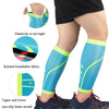 Sports Calf Cover Knitted Breathable Compression Leg Socks Basketball Football Running Protective Gear, Specification:  XL (Pink + Blue)