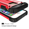 Tough Armor TPU + PC Combination Case for iPhone SE & 5 & 5s(Red)