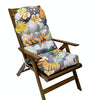 110x50cm Dome Waterproof Sun-proof Garden Folding High Back Chair Cushions, Color: Flower