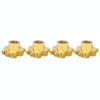 Universal 8mm Dollar Style Plastic Car Tire Valve Caps, Pack of 4(Gold)