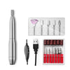 Aluminum Alloy Nail Grinding Machine USB Electric Nail Polish Remover(Silver)