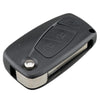For FIAT Car Keys Replacement 3 Buttons Car Key Case with Side Battery Holder (Black)