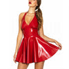 PVC Imitation Leather Dress Patent Leather Skirt Night Show Costume, Size:XL(Black)