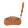 Portable Anti-Scratch And Wear-Resistant PU Leather Eyeglasses Bag Sunglasses Storage Case, Style: Handle Model Brown