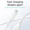TOTU CB-3 Series USB to 8 Pin Fast Charge Data Cable, Length:1m(White)