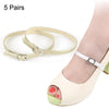 5 Pairs High Heels Leather Shoes Anti-heel Laces(Gold)