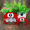 100 PCS Cute Big Teech Mouth Monster Plastic Bag Wedding Birthday Cookie Candy Gift OPP Packaging Bags, Gift Bag Size:7x7cm(Red)