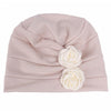 Flower Wrinkled Pull-over Confinement Chemotherapy Cap, Size:One  Size(Navy Blue)